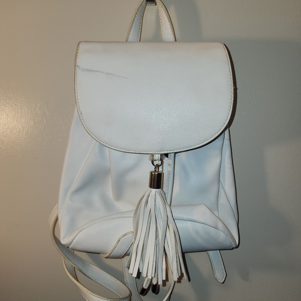 White Backpack Purse